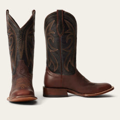 Botas Stetson Cody para hombre con punta cuadrada, hechas a mano, colección JBS, color marrón