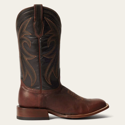 Men's Stetson Cody Boots handcrafted brown leather square toe western boots