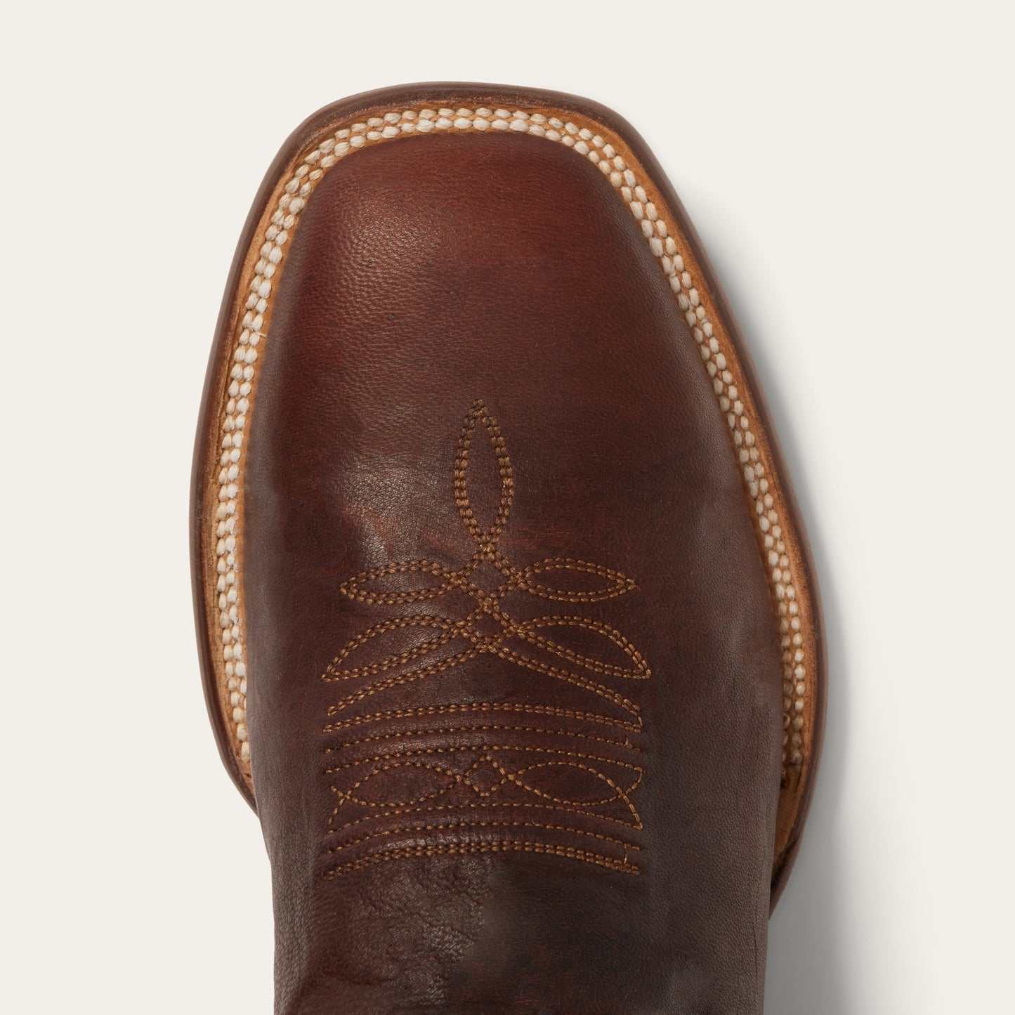 Men's Stetson Cody Boots brown handcrafted square toe leather western boots