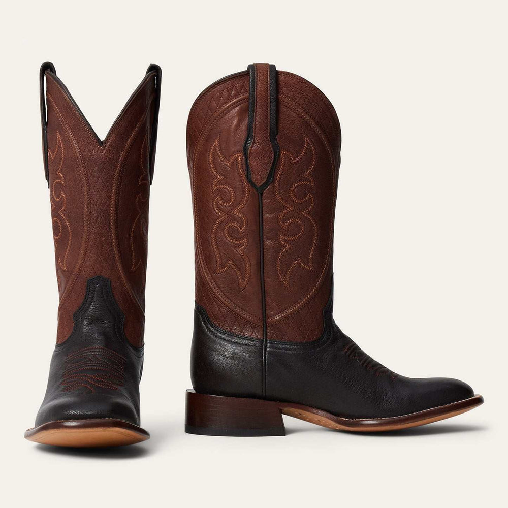 Men's Stetson Bridger Black Goat Boots Handcrafted JBS Collection Black