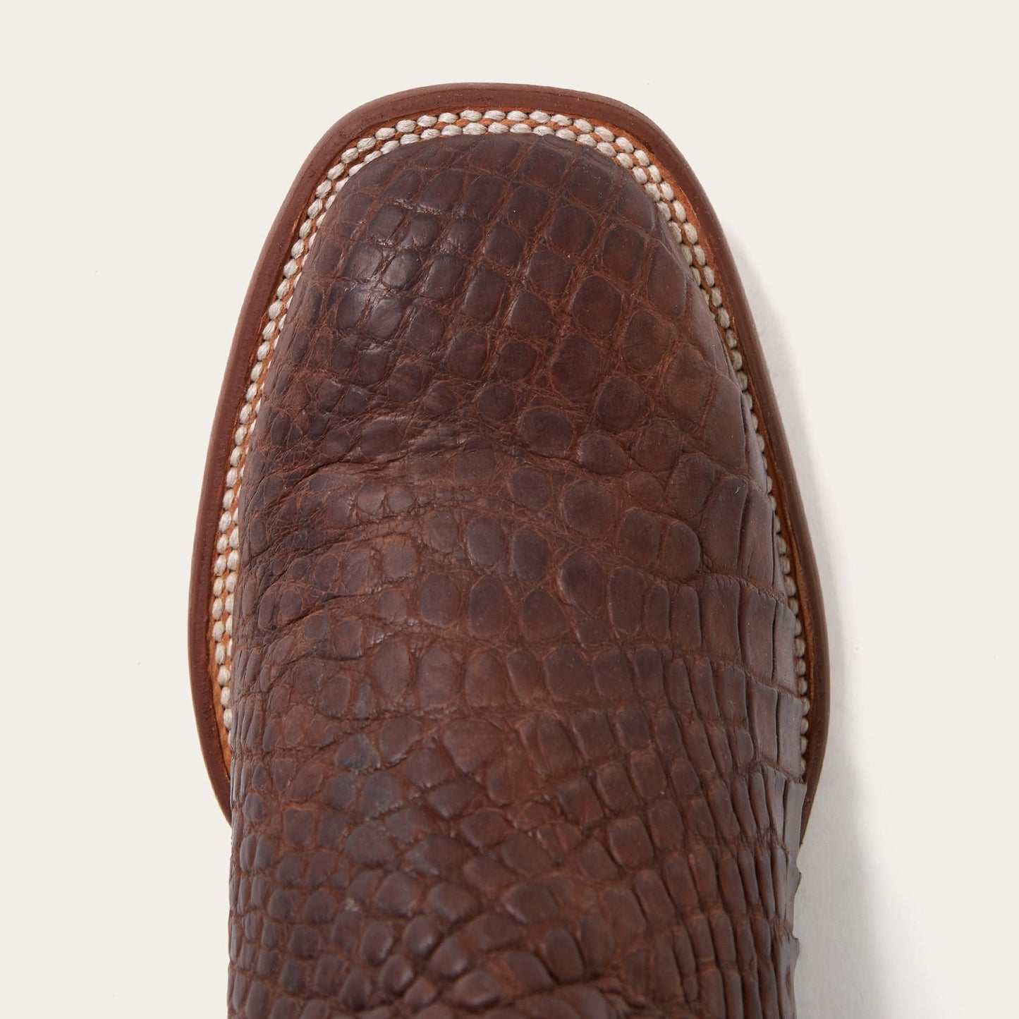 Men's Stetson Big Horn alligator boots brown handcrafted square toe