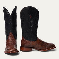 Men's Stetson Ozzy Ostrich Boots Handcrafted JBS Collection Brown