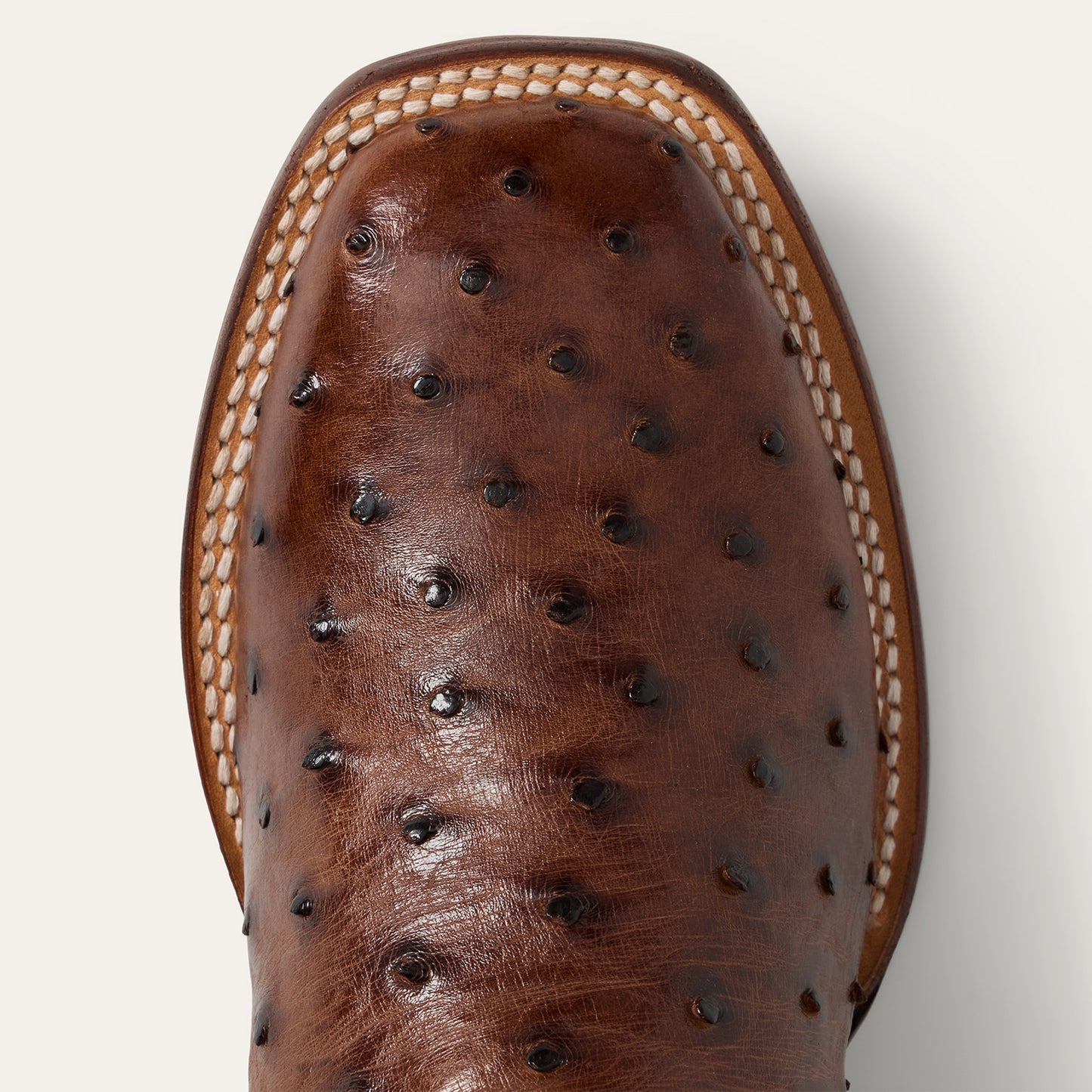 Stetson Ozzy Straußenstiefel für Herren, handgefertigt, JBS-Kollektion, Tabak