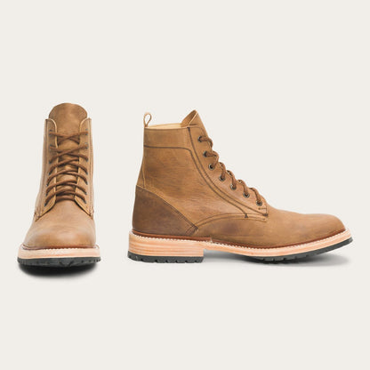Herren-Chukka-Stiefel von Stetson, handgefertigt, Hellbraun