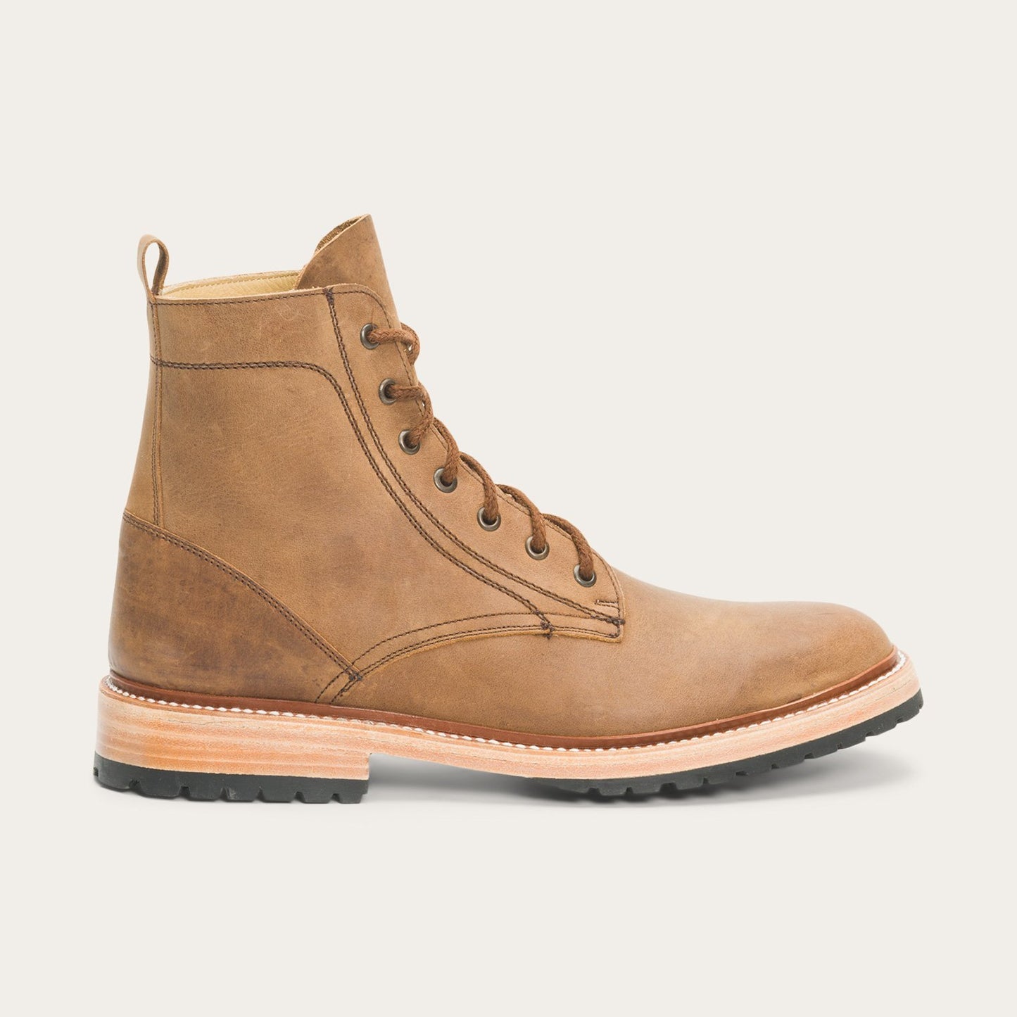 Herren-Chukka-Stiefel von Stetson, handgefertigt, Hellbraun