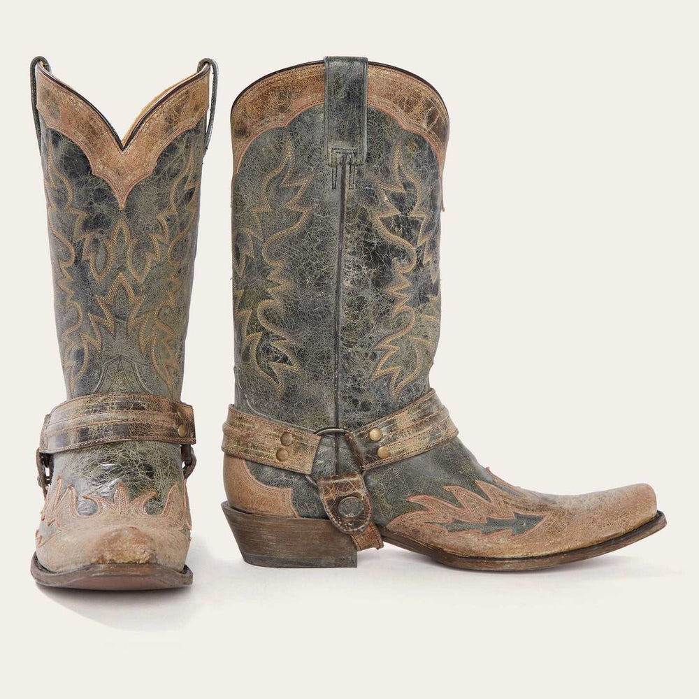 Stetson Sundance Kid Boots Square Rocker Toe Handcrafted Brown für Herren