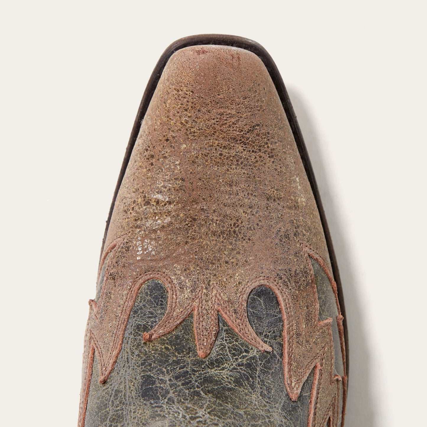 Men's Stetson Sundance Kid handcrafted brown boots with square rocker toe and leather sole