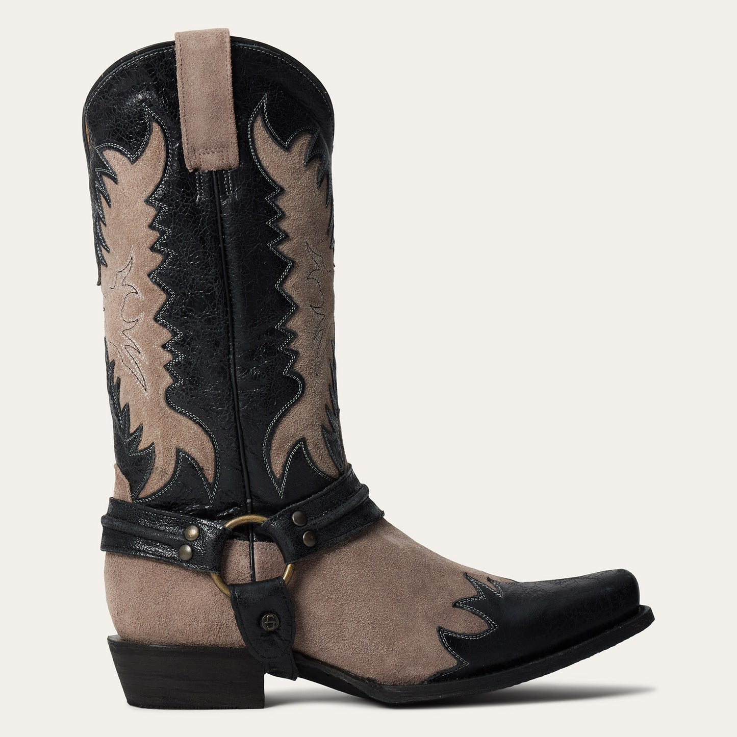 Herren Stetson Outlaw Rock Star Lederstiefel Handgefertigt Grau