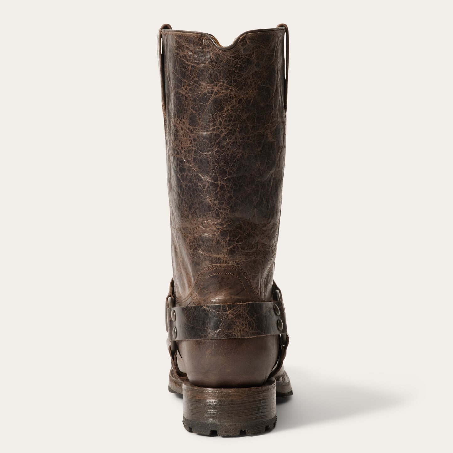Men's Stetson Hertiage Harness Biker Leather Boots Handcrafted Brown
