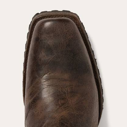Men's Stetson Hertiage Harness Biker Leather Boots Handcrafted Brown