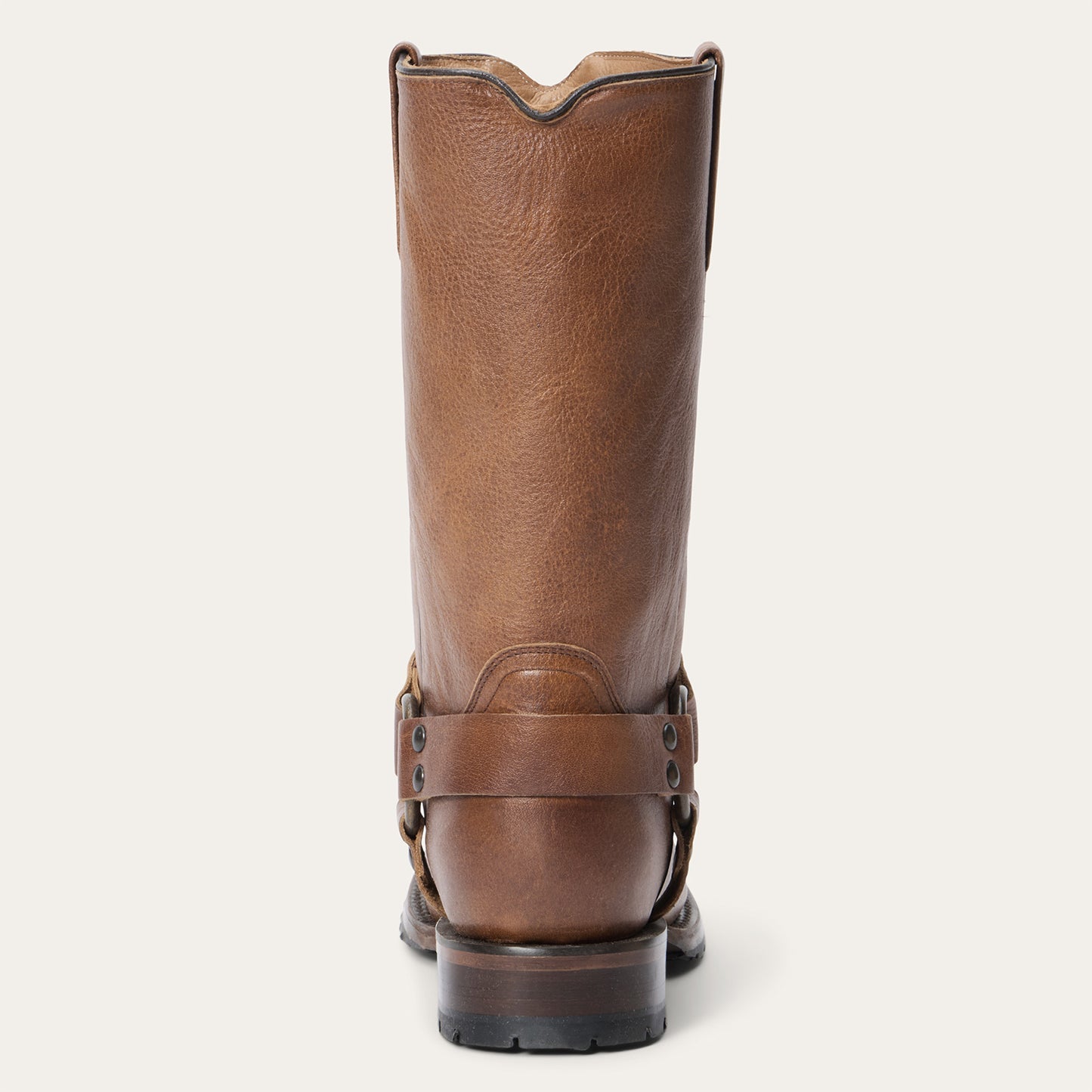 Men's Stetson Hertiage Harness Biker Leather Boots Handcrafted Brown