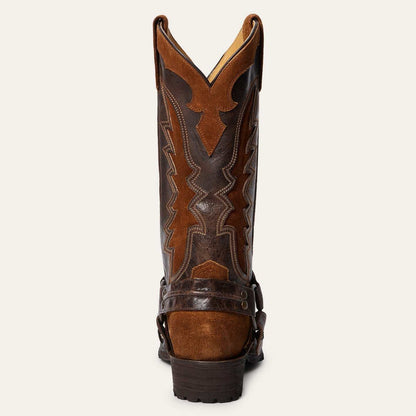 Men's Stetson Biker Outlaw Wings with Lug Sole Boots Handcrafted Brown