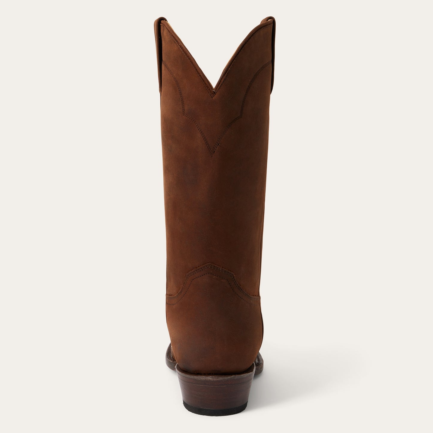 Stetson Crockett Herren Lederstiefel Handgefertigt Runde Zehenpartie Braun