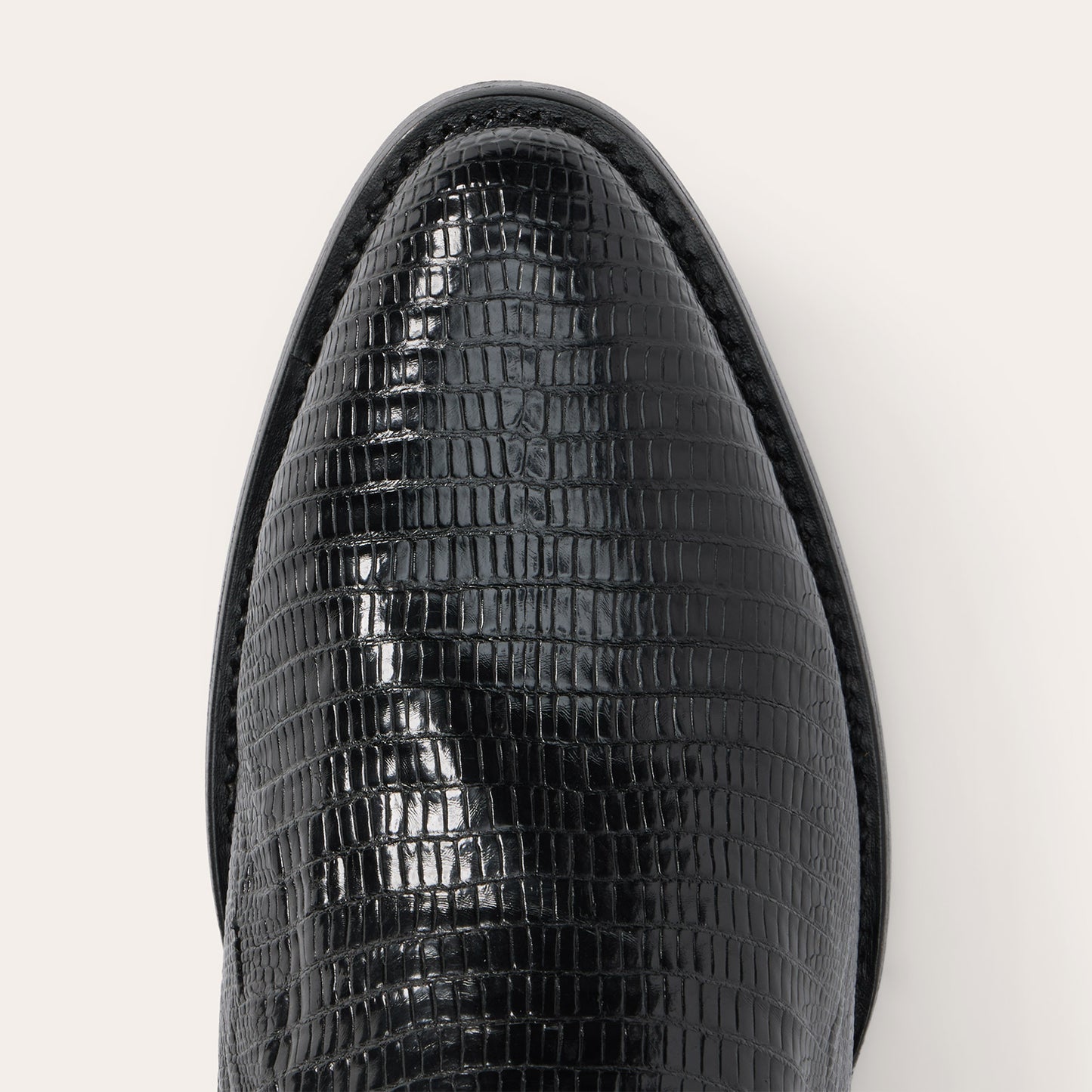 Stetson Wayne Teju Boots für Herren, runde Zehenpartie, handgefertigt, Schwarz