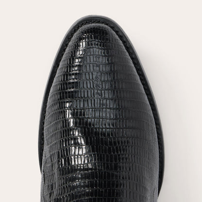 Stetson Wayne Teju Boots für Herren, runde Zehenpartie, handgefertigt, Schwarz