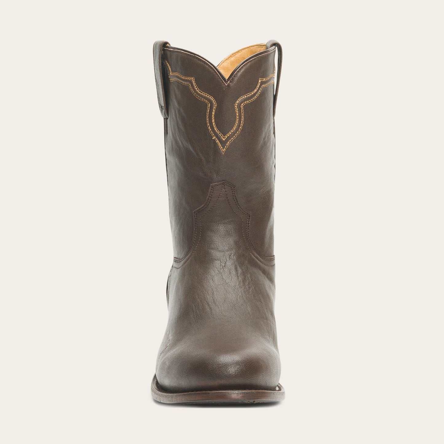 Men's Stetson Puncher Goat Leather Boots brown handcrafted western style