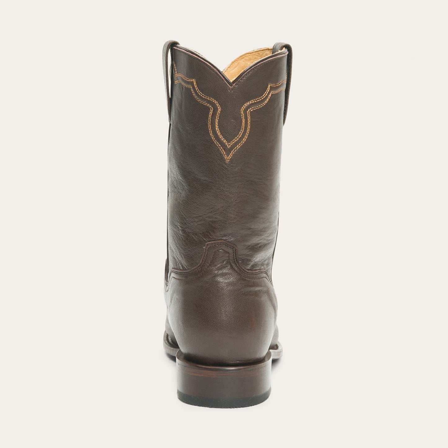 Men's Stetson Puncher Brown Goat Leather Boots Handcrafted Western Style