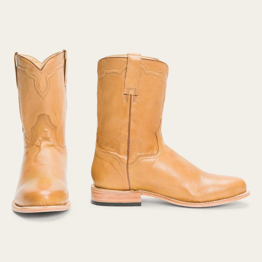 Men's Stetson Puncher Leather Boots Handcrafted Tan