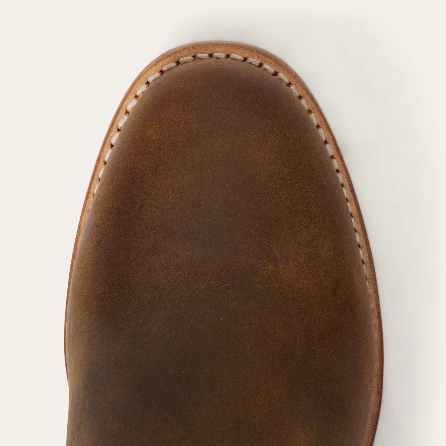 Men's Stetson Puncher Leather Roper Boots handcrafted tan with corded crown shaft and roper round toe