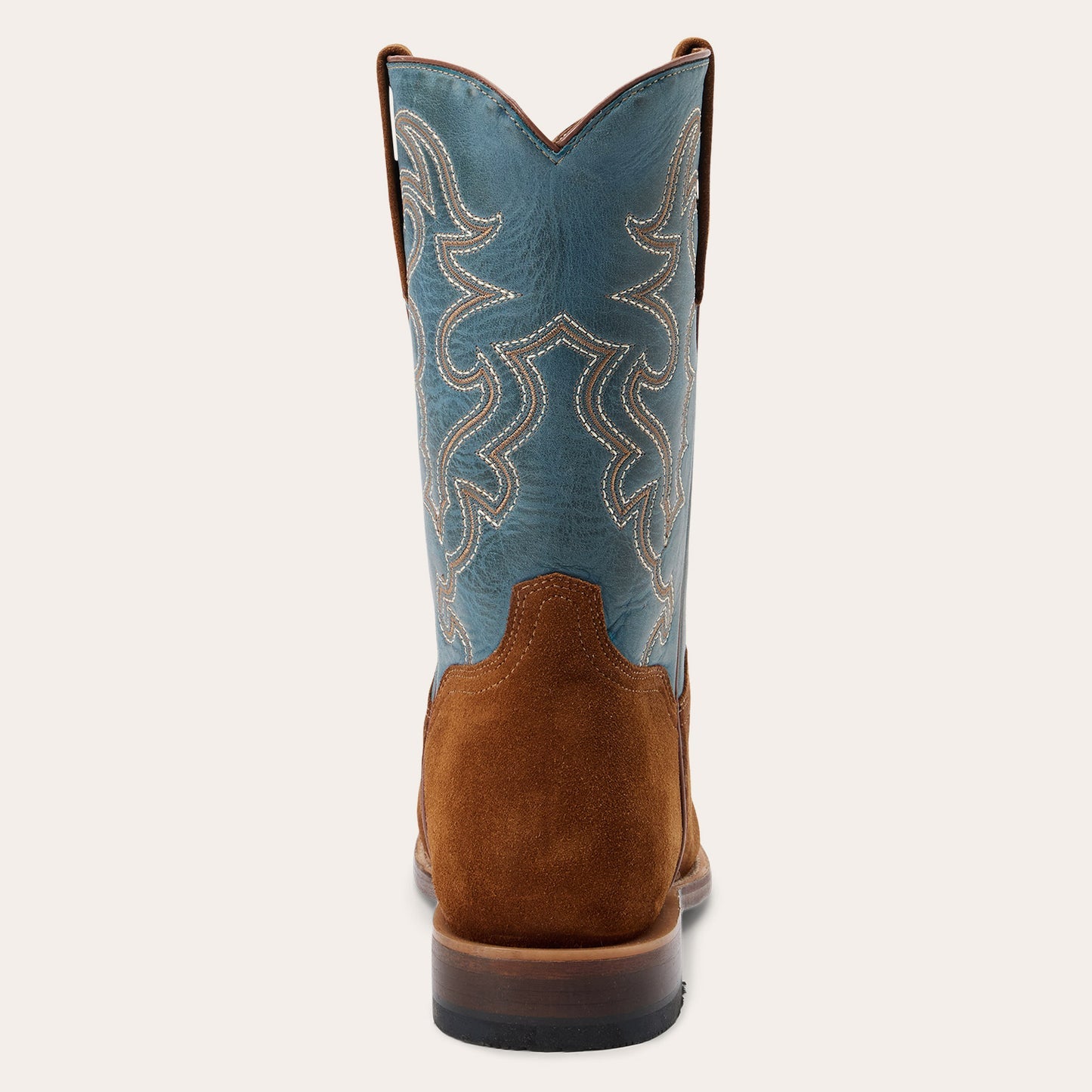 Men's Stetson Weston Leather Boots Handcrafted Roper Toe Brown