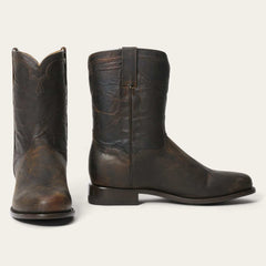 Men's Stetson Puncher Goat Boots Handcrafted Round Toe Brown
