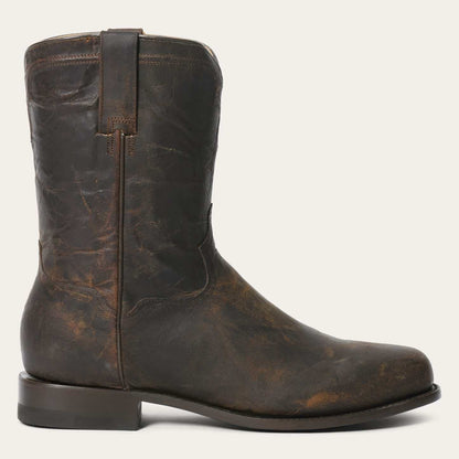Men's Stetson Puncher Goat Boots Handcrafted Round Toe Brown