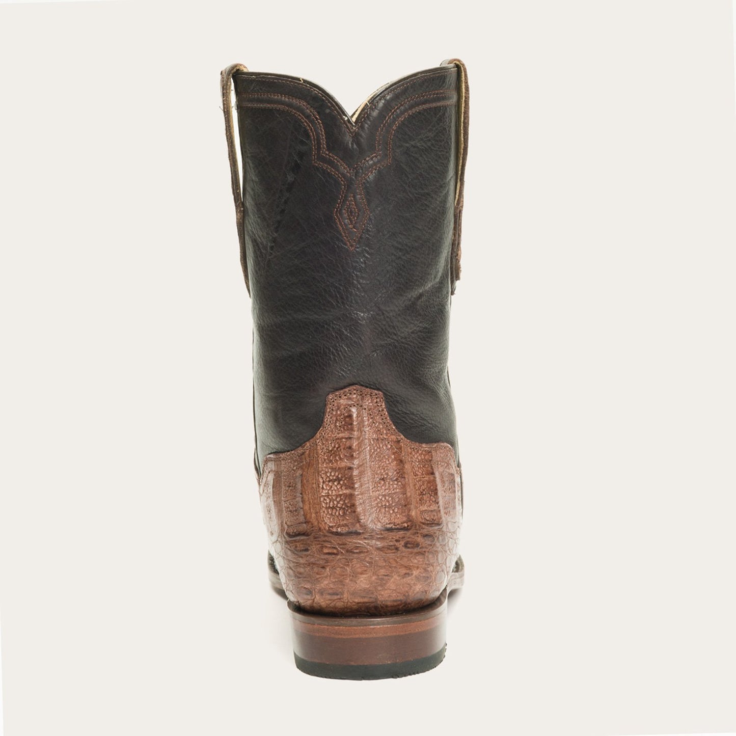 Stetson Puncher Exotic Caiman Boots für Herren, handgefertigt, Braun