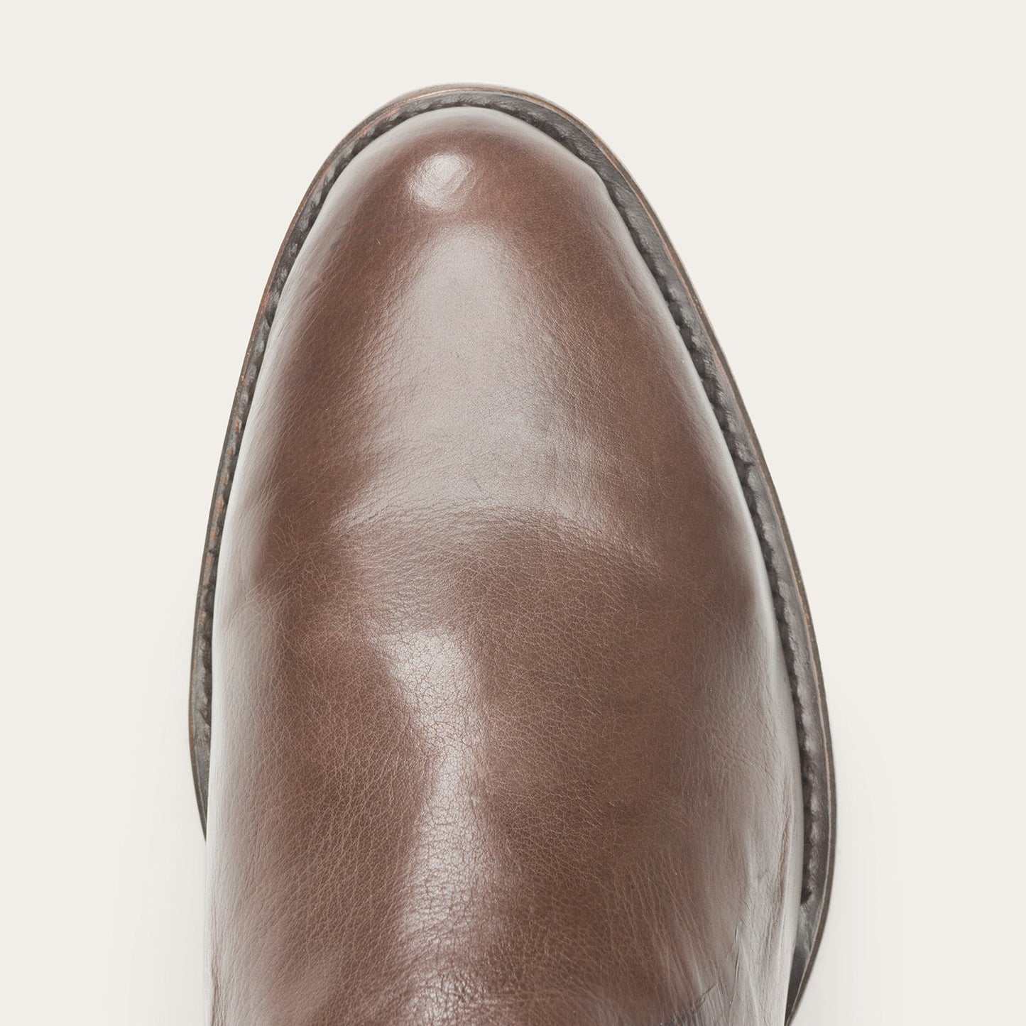 Men's Stetson Rancher Zip handcrafted brown leather boots with side zipper and wide toe