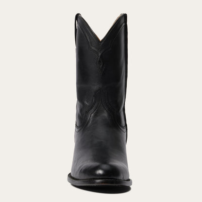Stetson Rancher Zip Leder Roper Boots für Herren, handgefertigt, Schwarz