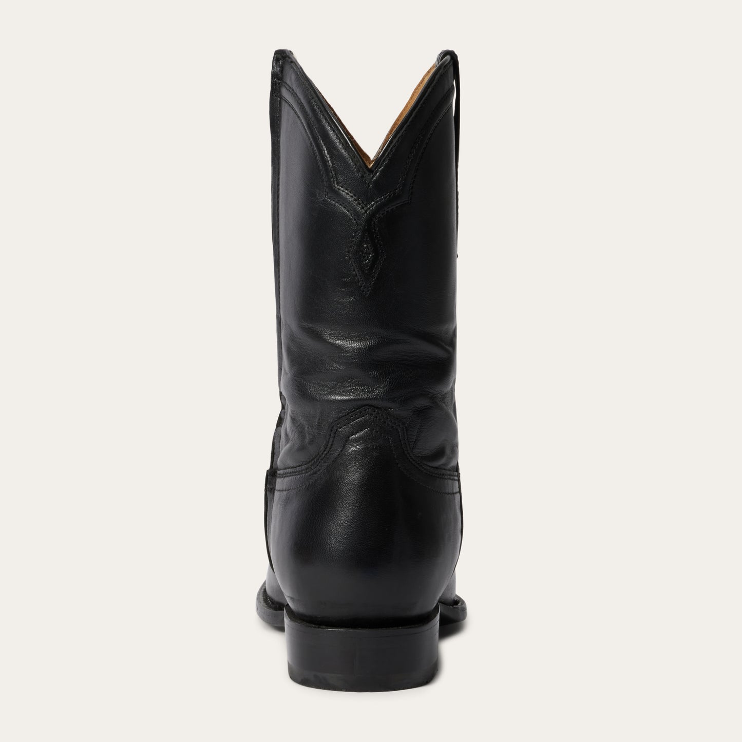 Stetson Rancher Zip Leder Roper Boots für Herren, handgefertigt, Schwarz