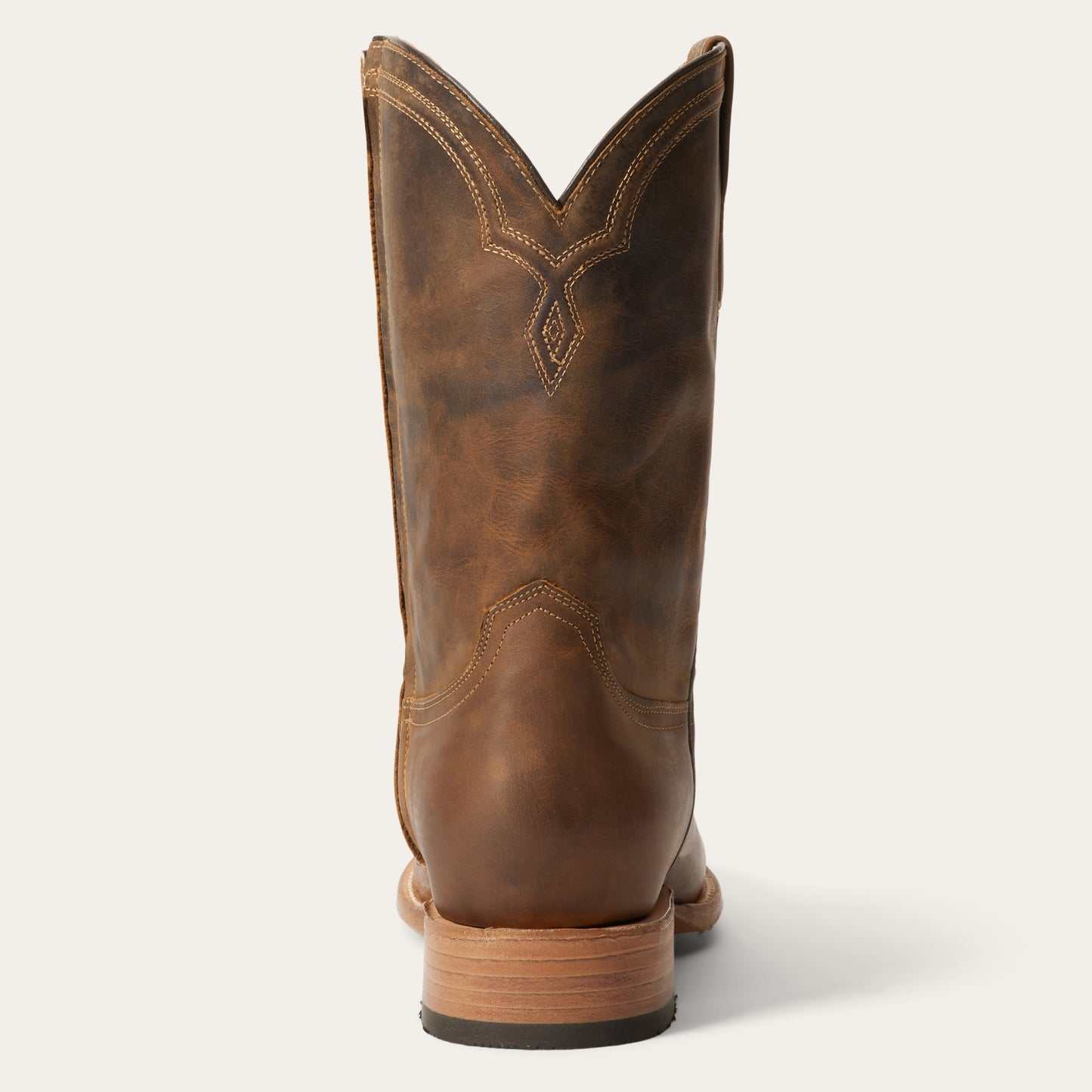 Men's Stetson Rancher Zip Leather Roper Boots handcrafted brown with side zipper and oiled goat leather