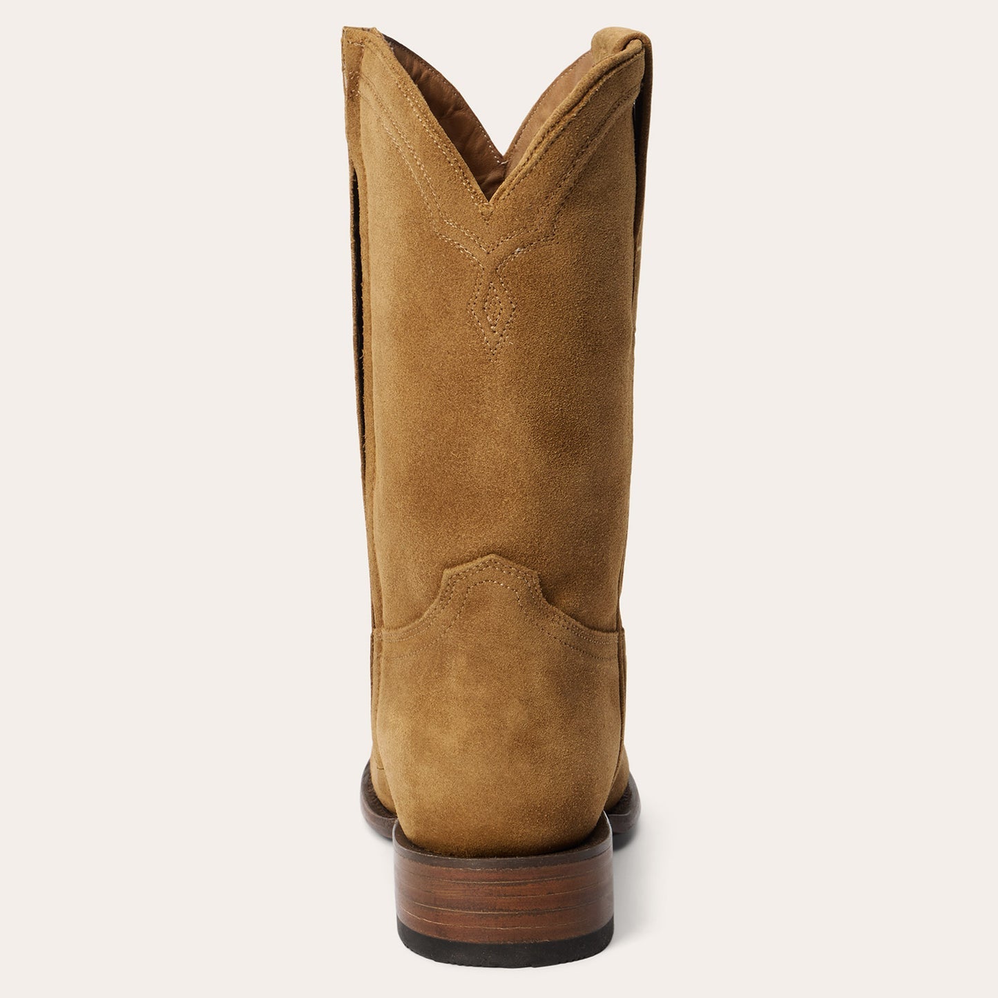 Men's Stetson Cash Roper Boots Round Toe Handcrafted Tan