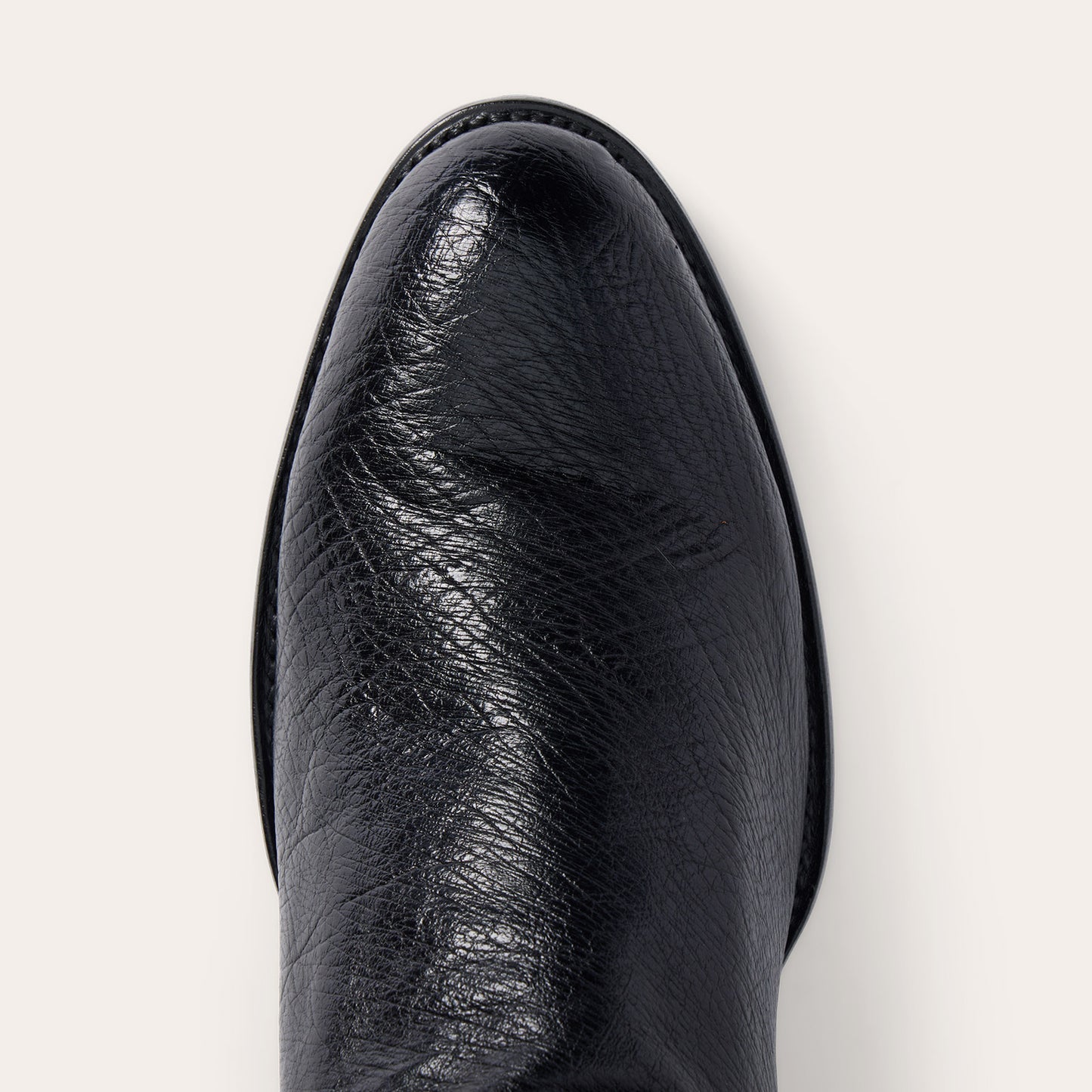 Men's Stetson Clay Ostrich Boots Handcrafted Round Toe Black