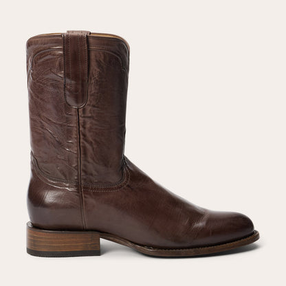 Stetson Cassidy Roper Boots für Herren, runde Zehenpartie, handgefertigt, Braun