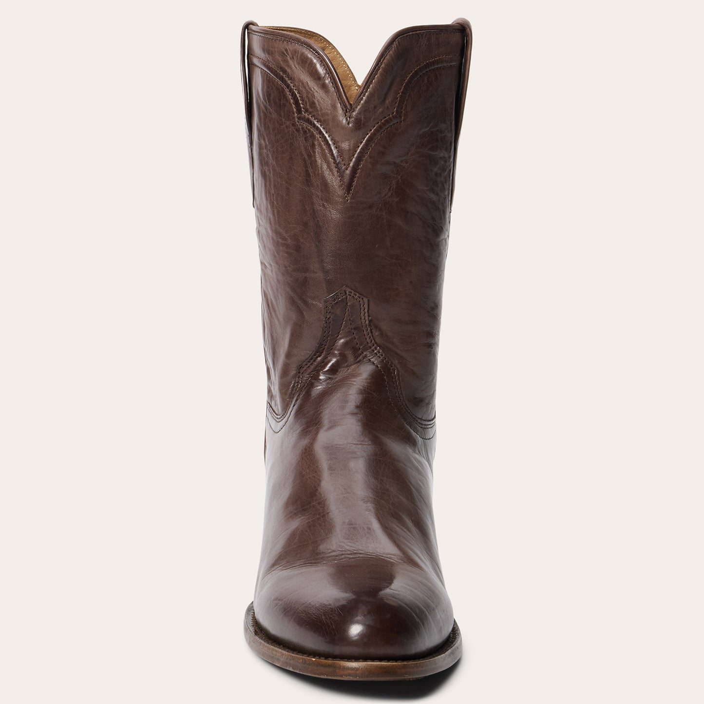Stetson Cassidy Roper Boots für Herren, runde Zehenpartie, handgefertigt, Braun