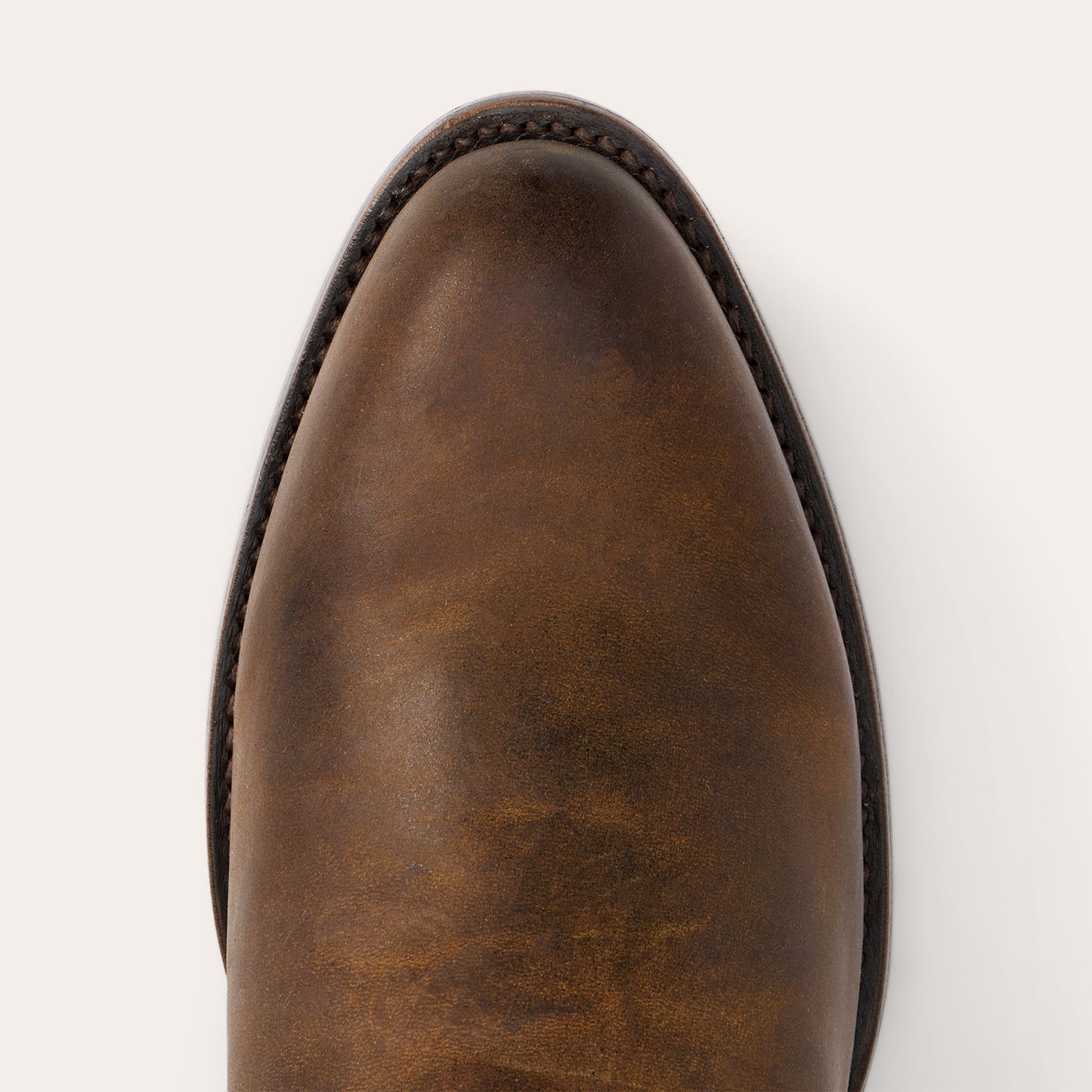 Men's Stetson Cash Roper Boots Round Toe Handcrafted Cognac