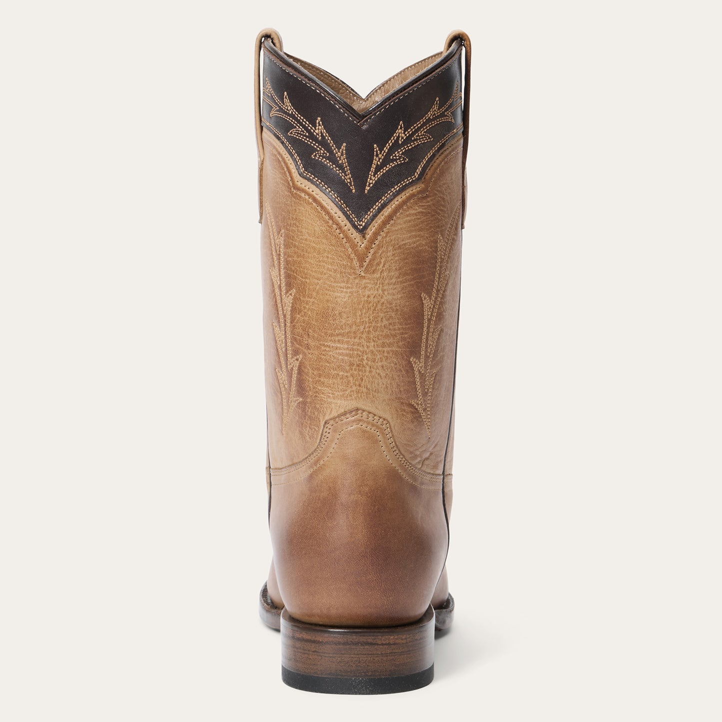 Men's Stetson Ben Leather Boots Handcrafted Round Toe Tan