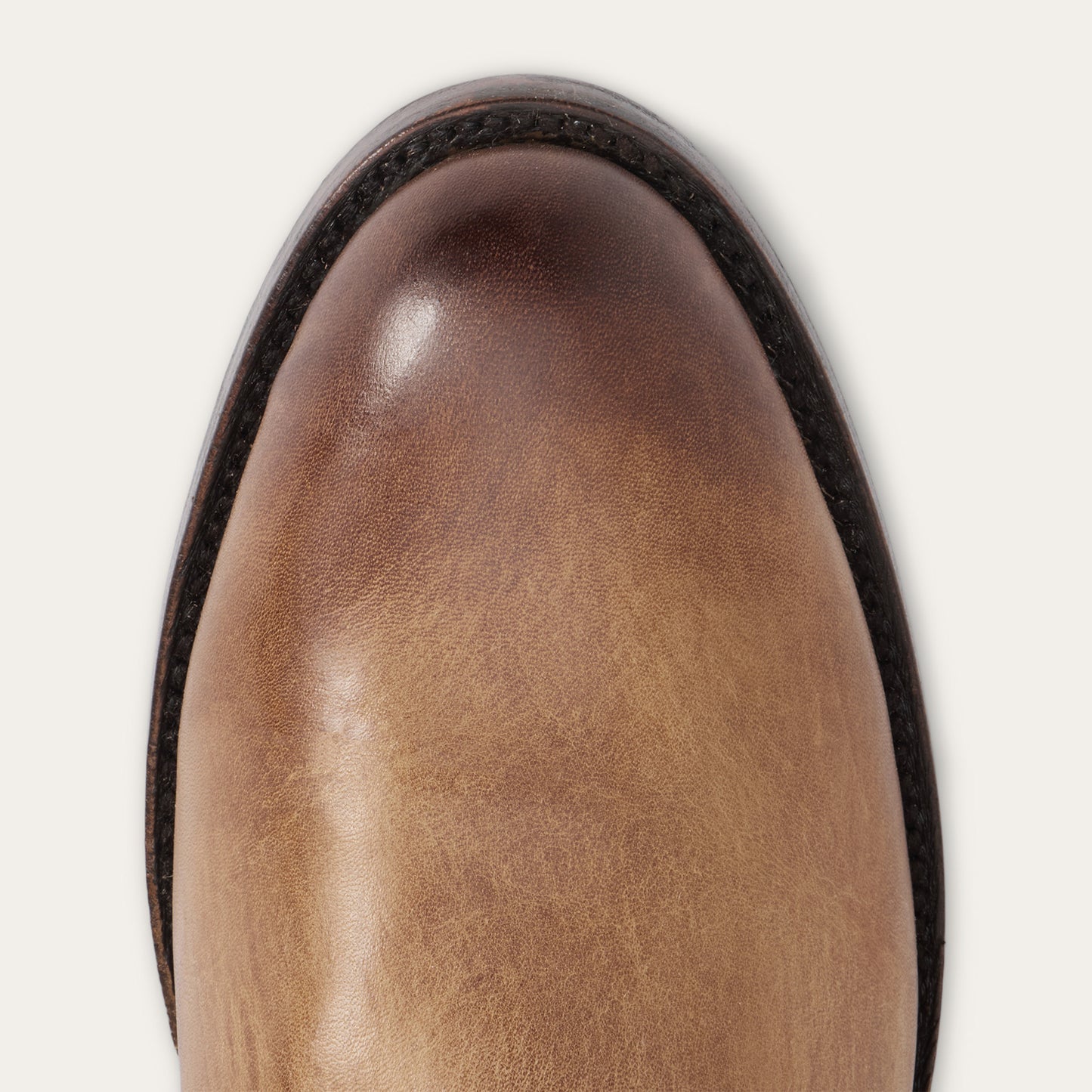 Men's Stetson Ben Leather Boots Handcrafted Round Toe Tan