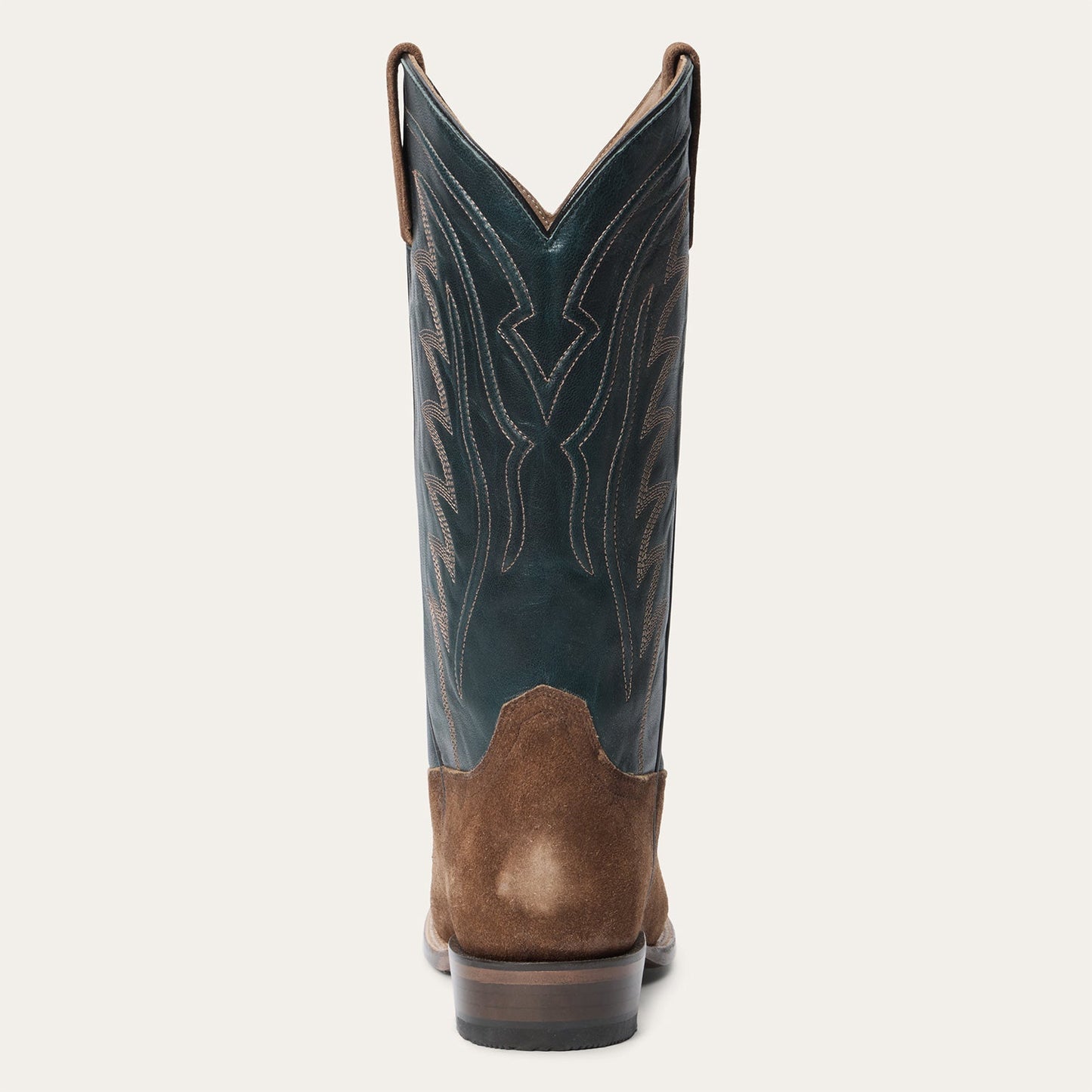 Men's Stetson Tobias Suede Boots Square Toe Handcrafted Brown