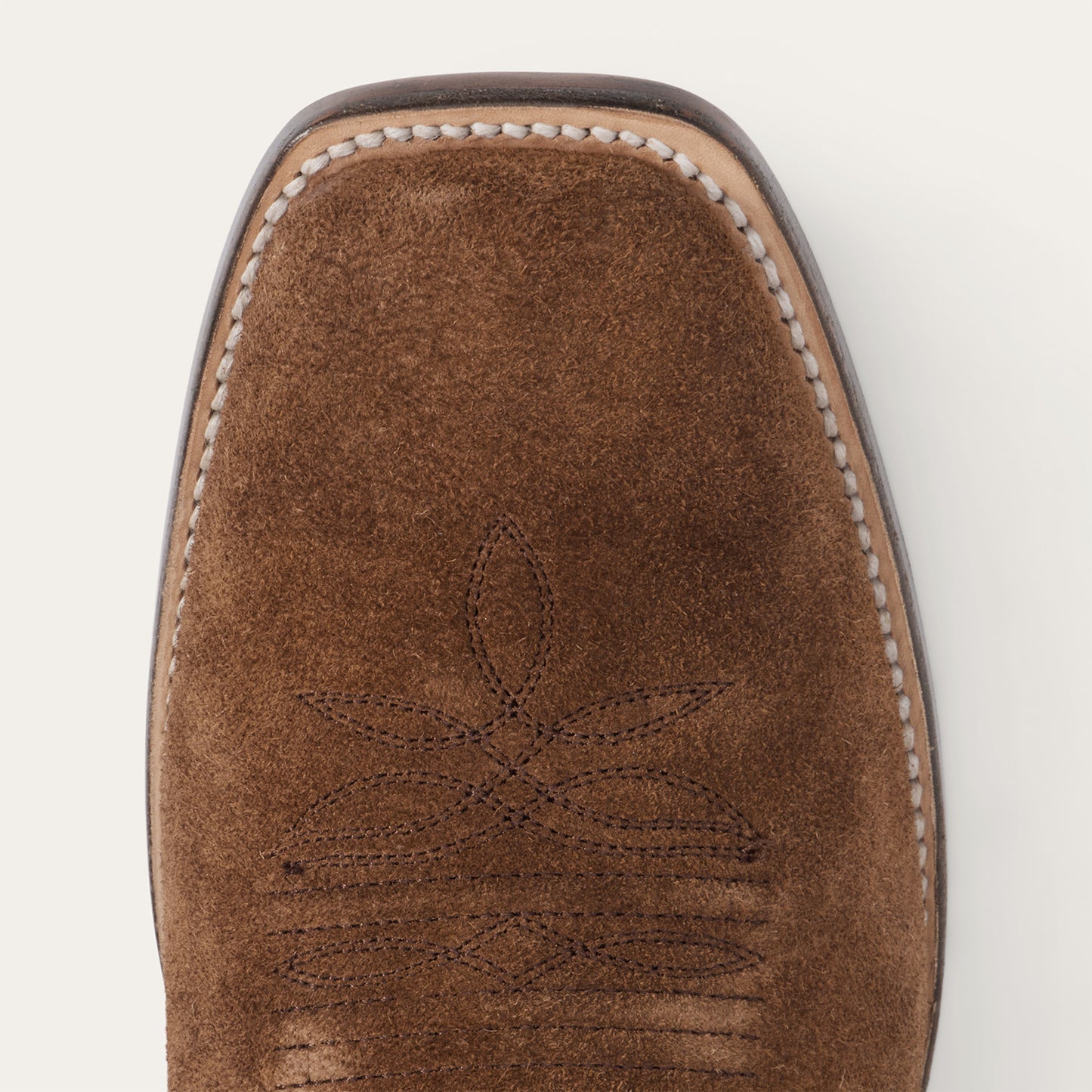 Men's Stetson Tobias Suede Boots Square Toe Handcrafted Brown