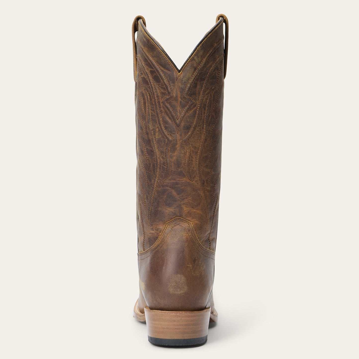 Men's Stetson Waylon Leather Boots Handcrafted Square Toe Tan