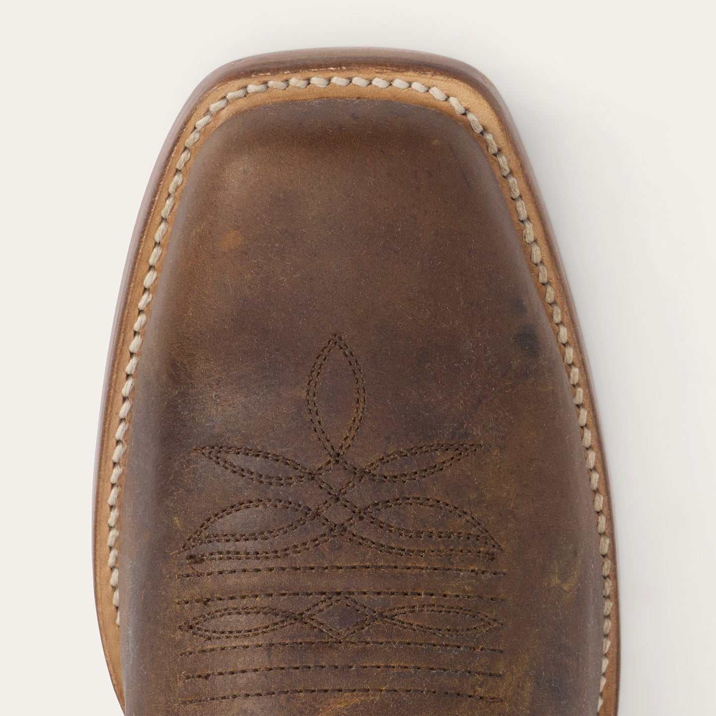 Men's Stetson Waylon Leather Boots Handcrafted Square Toe Tan