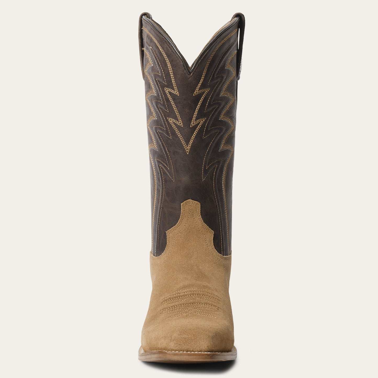 Men's Stetson Baxter Leather Boots Handcrafted Square Toe Tan