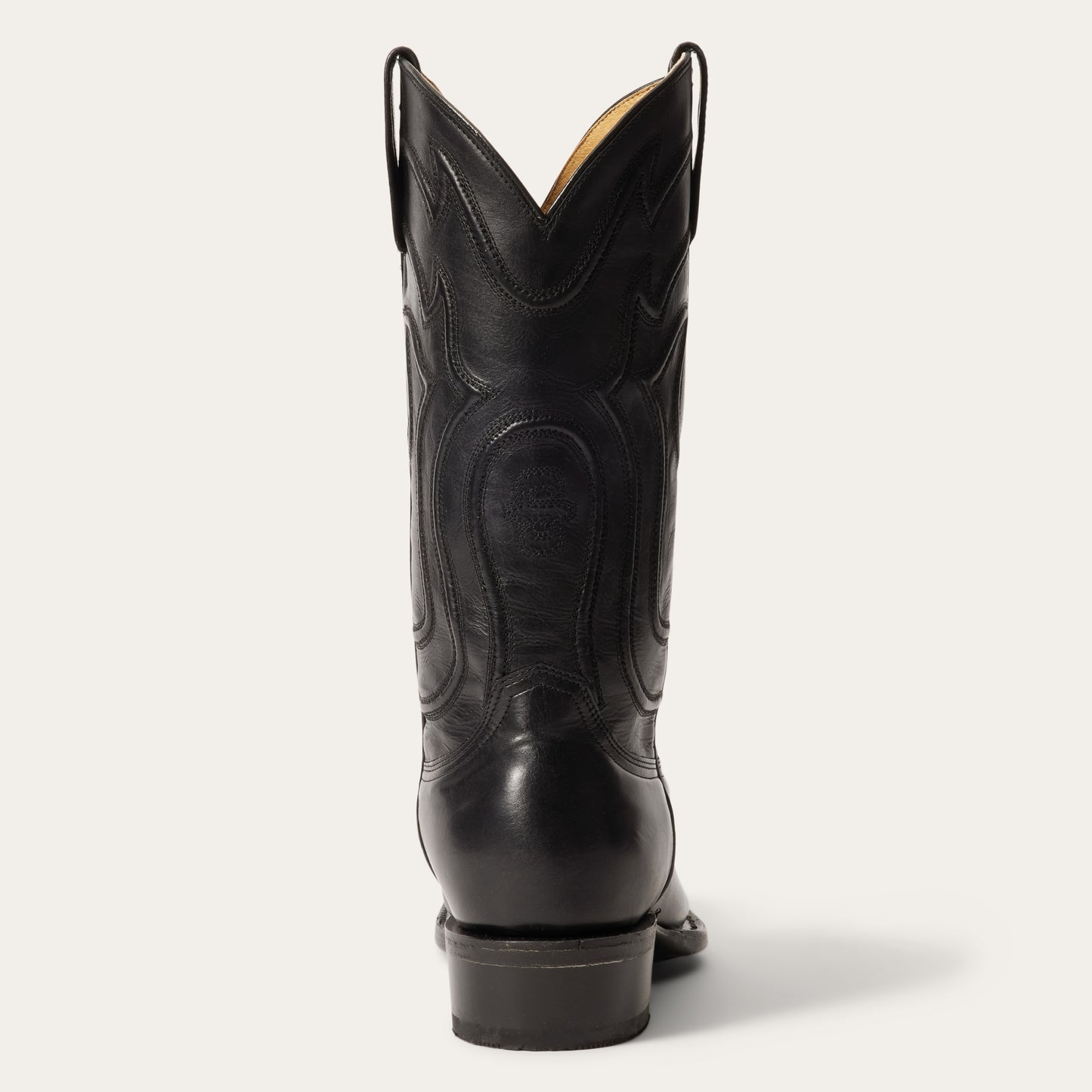 Stetson Garrett Herrenstiefel mit quadratischer Zehenpartie, handgefertigt, Schwarz