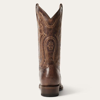 Men's Stetson Garrett Boots Snip Toe Handcrafted Brown