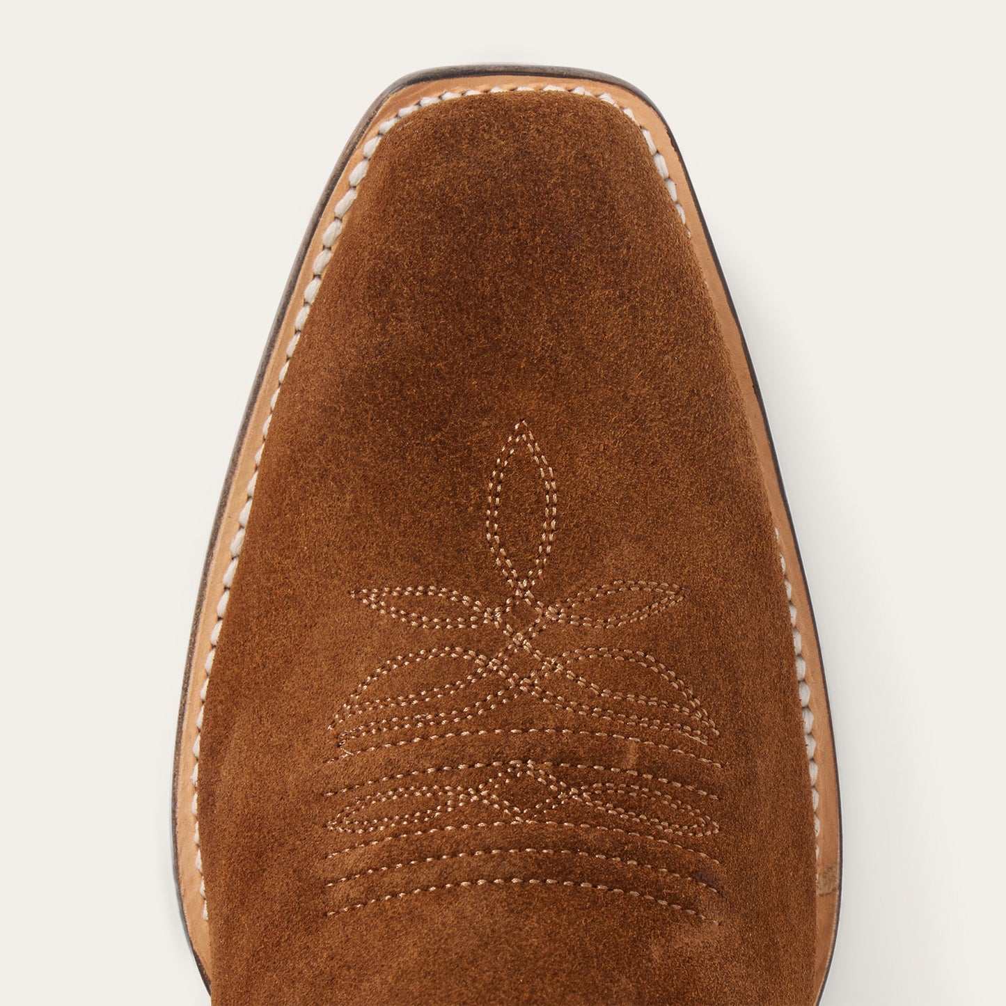 Men's Stetson Bronco Suede Boots brown handcrafted square toe cowboy boots