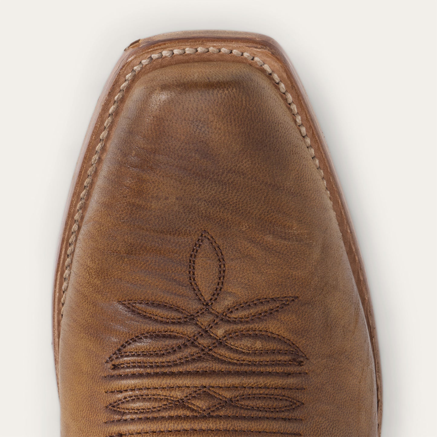 Men's Stetson Knox Leather Boots Square Toe Handcrafted Brown