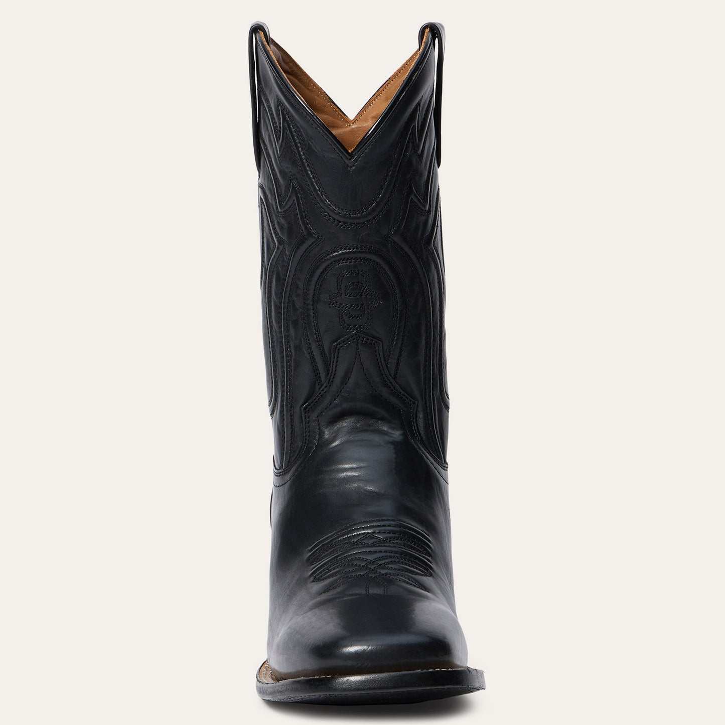 Men's Stetson Garrett Boots black handcrafted square toe leather western boots