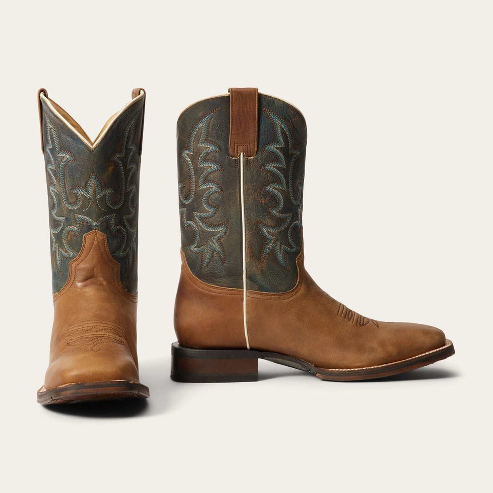 Men's Stetson Obadiah Leather Boots Handcrafted Tan