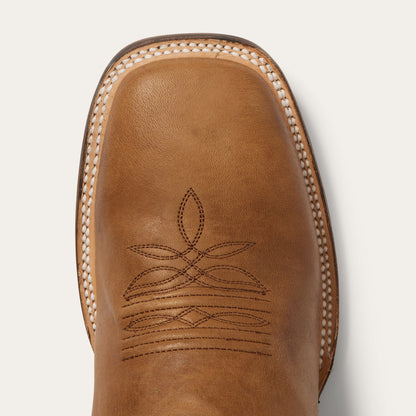 Men's Stetson Obadiah Leather Boots Handcrafted Tan